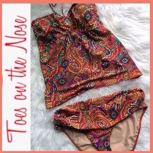 Toes on the Nose Paisley Tankini
